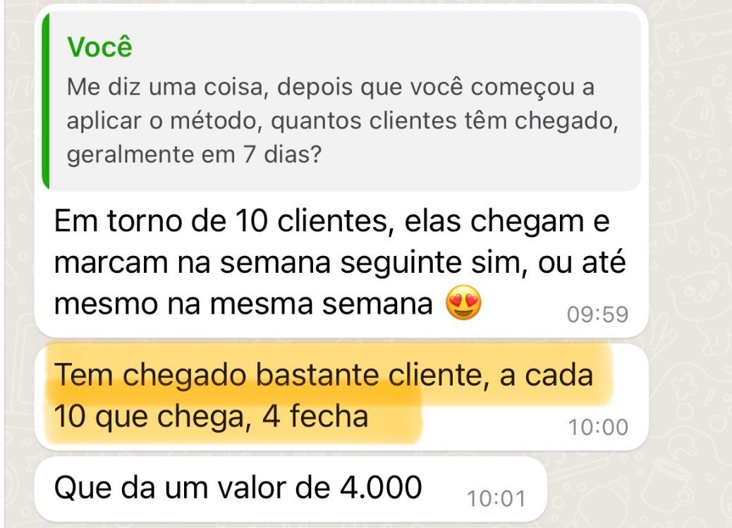 Print de depoimento de aluna 3