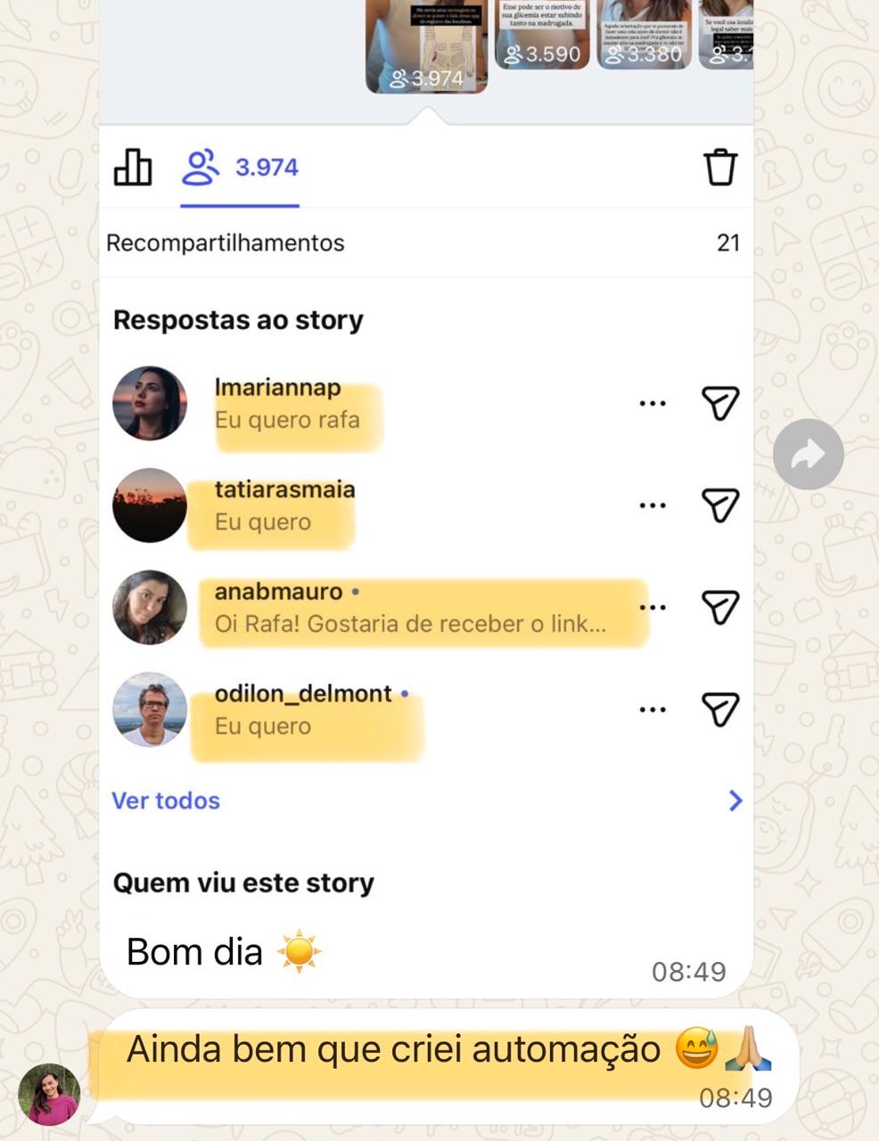 Print de depoimento de aluna 7