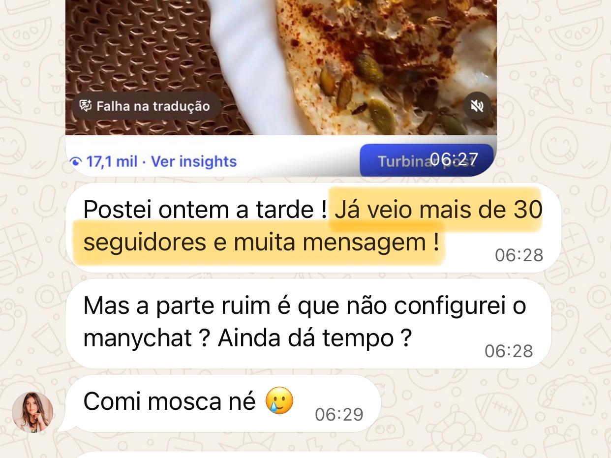 Print de depoimento de aluna 10